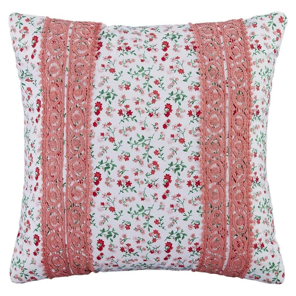 The Pioneer Woman White Comforter with Coral Floral Edge - Picture 2 of 8